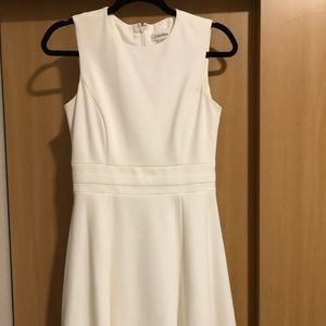 Calvin Klein White Fit and Flare Dress